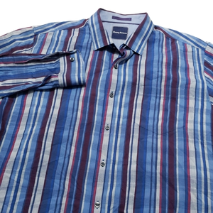 Tommy Bahama Men's Long‎ Sleeve Striped Cotton Blend Button-up Size XLarge